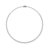 Round Cut Lab Grown Diamond Tennis Necklace
