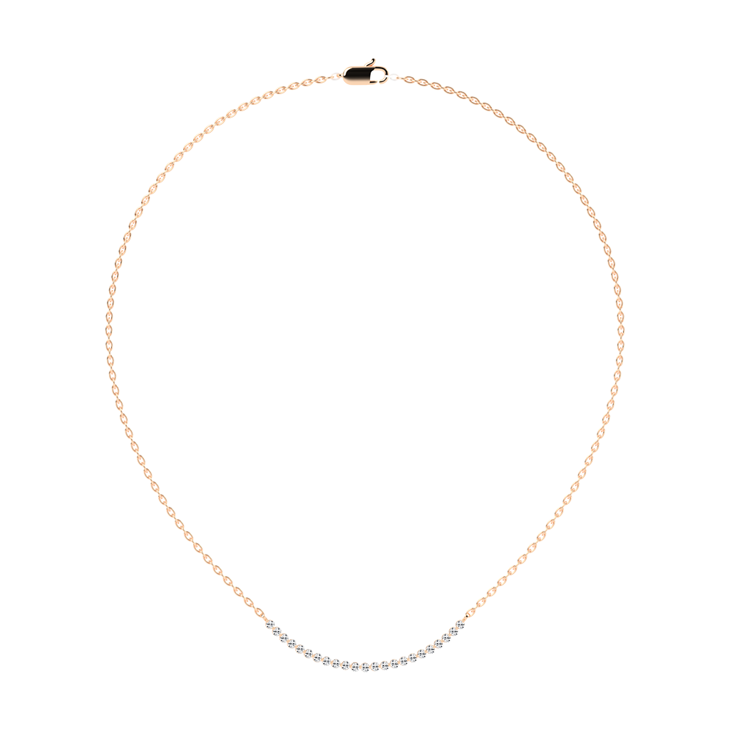 Round Cut  Lab Grown Diamond Necklace