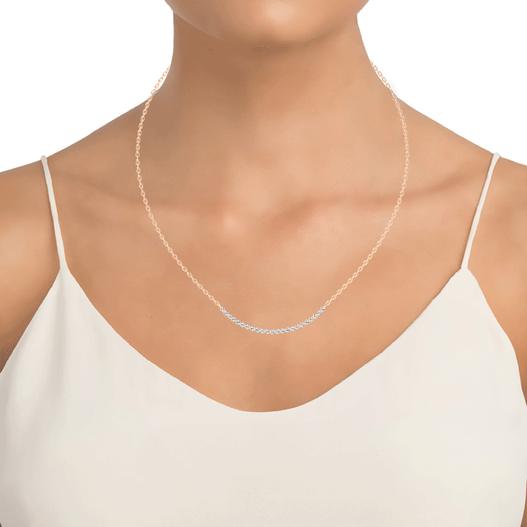 Round Cut  Lab Grown Diamond Necklace