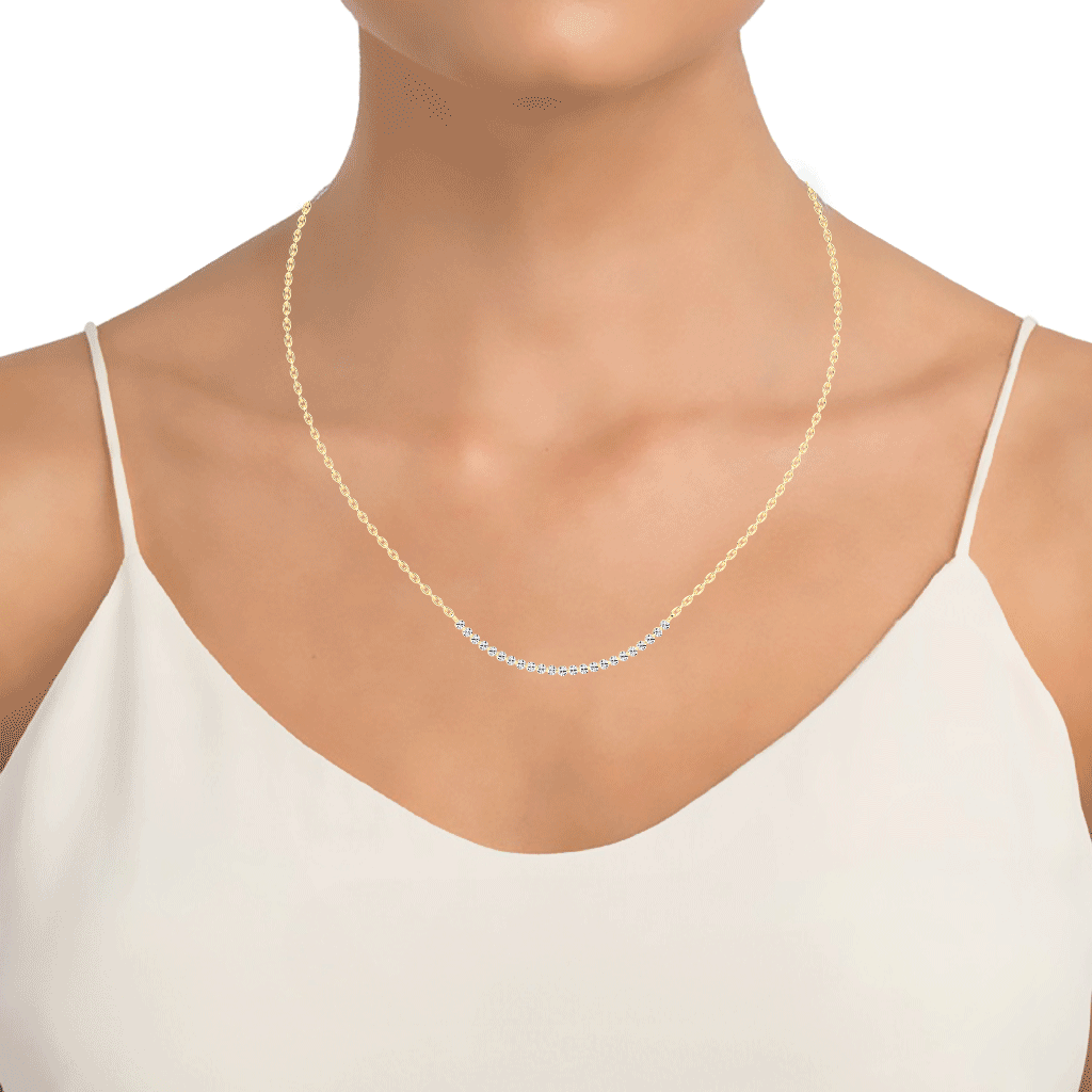 Round Cut  Lab Grown Diamond Necklace