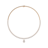 Teardrop Round Cut Lab Grown Diamond Necklace