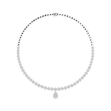 Teardrop Round Cut Lab Grown Diamond Necklace
