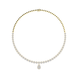 Teardrop Round Cut Lab Grown Diamond Necklace