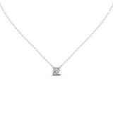 Princess Cut Lab Grown Diamond Solitaire Pendant
