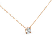 Round Cut Lab-Grown Diamond Solitaire Necklace Pendant