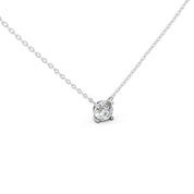 Round Cut Lab-Grown Diamond Solitaire Necklace Pendant