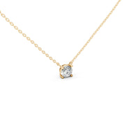 Round Cut Lab-Grown Diamond Solitaire Necklace Pendant