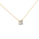Round Cut Lab-Grown Diamond Solitaire Necklace Pendant