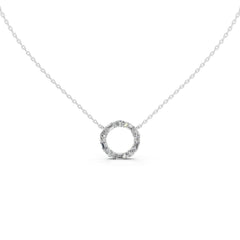 Open Circle Oval and Emerald Cut 3 Cttw Lab Grown Diamond Pendant