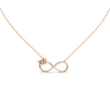 Pave Inifinity Shape round cut 0.25 Cttw Lab Grown Diamond Pendant