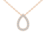 Teardrop Shaped Round cut 1.04 Cttw Lab Grown Diamond Pendant