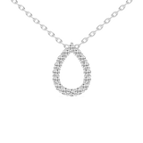 Teardrop Shaped Round cut 1.04 Cttw Lab Grown Diamond Pendant
