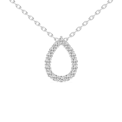 Teardrop Shaped Round cut 1.04 Cttw Lab Grown Diamond Pendant