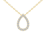 Teardrop Shaped Round cut 1.04 Cttw Lab Grown Diamond Pendant