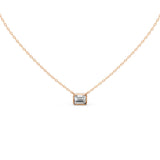 Bezel Set Emerald Cut 2.5 Cttw Lab Grown Diamond Pendant