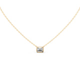 Bezel Set Emerald Cut 2.5 Cttw Lab Grown Diamond Pendant