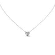 Heart Shape Bezel Lab Diamond Solitaire Pendant