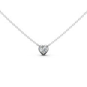 Heart Shape Bezel Lab Diamond Solitaire Pendant