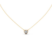 Heart Shape Bezel Lab Diamond Solitaire Pendant