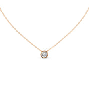 Round Shape Bezel Lab Diamond Solitaire Pendant