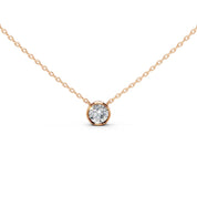 Round Shape Bezel Lab Diamond Solitaire Pendant