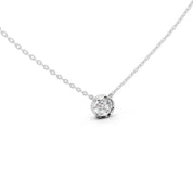 Round Shape Bezel Lab Diamond Solitaire Pendant