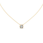Round Shape Bezel Lab Diamond Solitaire Pendant