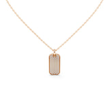 Round Cut 1.39 Cttw Dog Tag Lab Grown Diamond Pendant