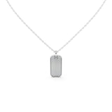 Round Cut 1.39 Cttw Dog Tag Lab Grown Diamond Pendant