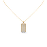 Round Cut 1.39 Cttw Dog Tag Lab Grown Diamond Pendant