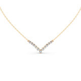 V shaped Round Cut 1.96 Cttw Lab Grown Diamond Pendant