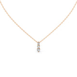 Three Stone Round Cut 1.01 Cttw Lab Grown Diamond Pendant