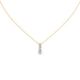 Three Stone Round Cut 1.01 Cttw Lab Grown Diamond Pendant