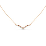 V shaped Round Cut 0.72 Cttw Lab Grown Diamond Bar Pendant