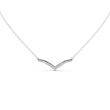 V shaped Round Cut 0.72 Cttw Lab Grown Diamond Bar Pendant