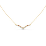 V shaped Round Cut 0.72 Cttw Lab Grown Diamond Bar Pendant