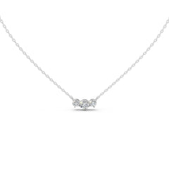 Three Stone Round Cut 2.17 Cttw Lab Grown Diamond Pendant