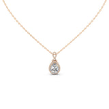 Halo Pear Cut Teardrop 4.18 Cttw Lab Grown Diamond Pendant