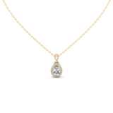 Halo Pear Cut Teardrop 4.18 Cttw Lab Grown Diamond Pendant