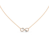 Pave Inifinity Shape Round and Pear cut 0.70 Cttw Lab Grown Diamond Pendant