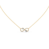 Pave Inifinity Shape Round and Pear cut 0.70 Cttw Lab Grown Diamond Pendant