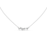 Colgante con barra de diamantes cultivados en laboratorio de 1,20 cts en talla princesa y baguette