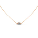 Bezel Set Oval Cut 2 Cttw Lab Grown Diamond Pendant
