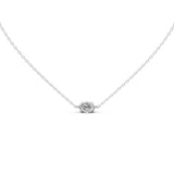 Bezel Set Oval Cut 2 Cttw Lab Grown Diamond Pendant