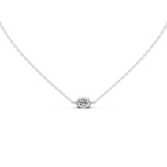 Bezel Set Oval Cut 2 Cttw Lab Grown Diamond Pendant