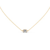 Bezel Set Oval Cut 2 Cttw Lab Grown Diamond Pendant