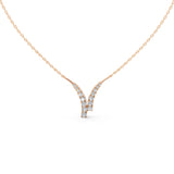 Fancy V shaped Round Cut 1.80 Cttw Lab Grown Diamond Pendant