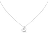 Heart Shaped Round Cut 0.34 Cttw Lab Grown Diamond Pendant
