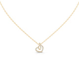 Heart Shaped Round Cut 0.34 Cttw Lab Grown Diamond Pendant