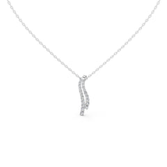 Dangle Drop Round Cut 1.37 Cttw Lab Grown Diamond Pendant